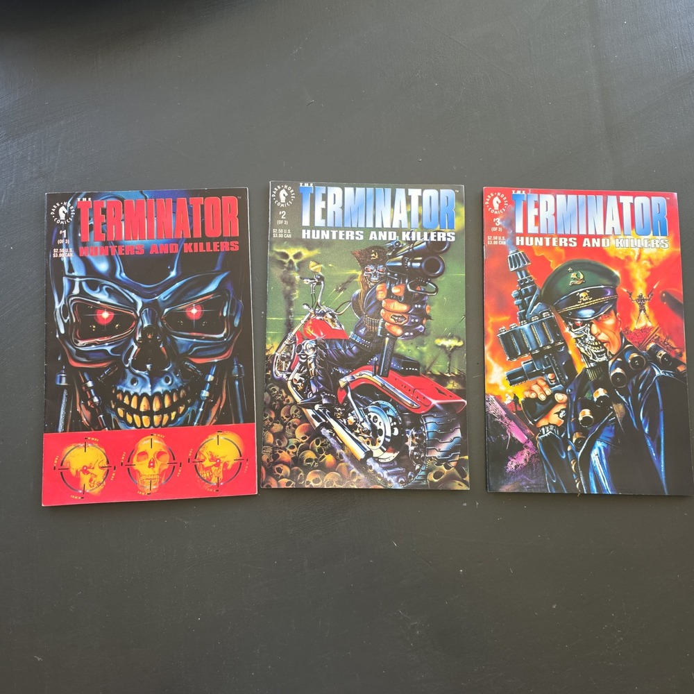 Dark Horse Comics The Terminator Hunters and Killers 1-3 Complete Set 1992